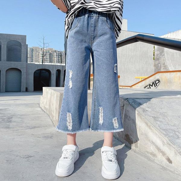 kids girl fashion spring summer children's ripped jeans with hole baby girls casual stylish ankle-length denim trousers age 4-13, Blue
kids girl fashion spring summer children's ripped jeans with hole baby girls casual stylish ankle-length denim trousers age 4-13, Blue