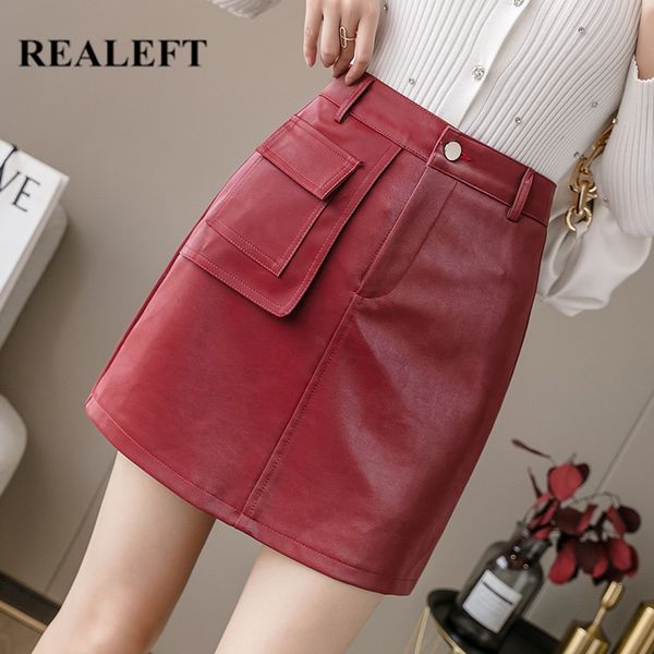 autumn winter pocket women's pu leather a-line skirts high waist party skirt female wrap short skater 210428, Black
autumn winter pocket women's pu leather a-line skirts high waist party skirt female wrap short skater 210428, Black
