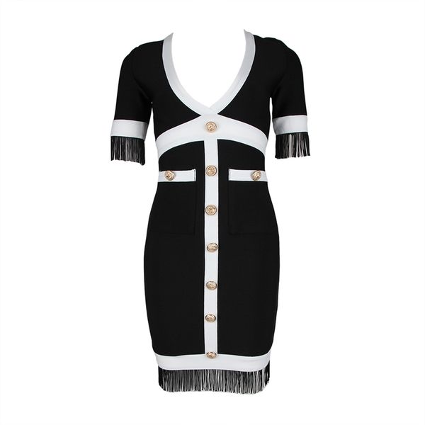 women dress bandage v neck tassel bodycon dresses short sleeve button party club celebrity summer clothes 210515, Black;gray
women dress bandage v neck tassel bodycon dresses short sleeve button party club celebrity summer clothes 210515, Black;gray