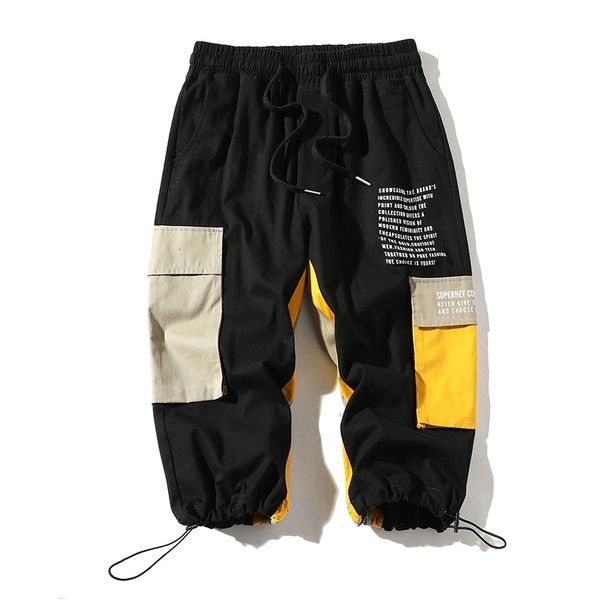 men's pants summer new men cargo calf length ribbons casual hip hop joggers streetwear male trousers sweatpants r7d0, Black
men's pants summer new men cargo calf length ribbons casual hip hop joggers streetwear male trousers sweatpants r7d0, Black