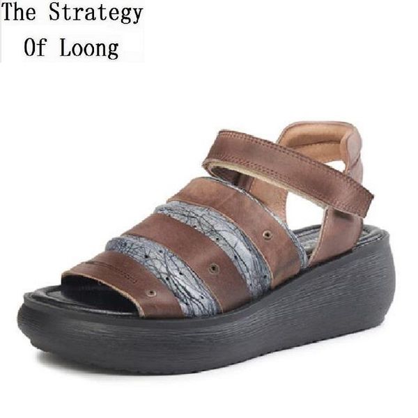 dress shoes korean style retro genuine leather thick sole peep toe platform ankle-wrap cut out sewing women gladiator sandals 20210515, Black
dress shoes korean style retro genuine leather thick sole peep toe platform ankle-wrap cut out sewing women gladiator sandals 20210515, Black