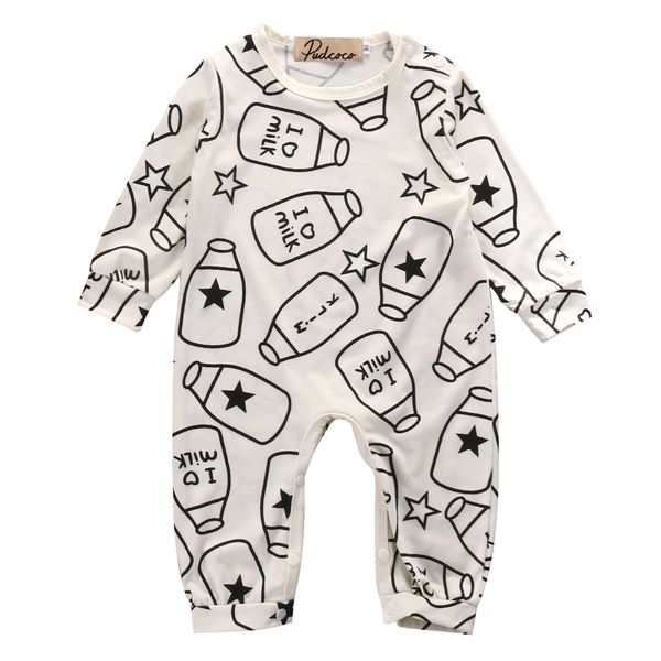 baby kids boy girl infant long sleeve romper jumpsuit cotton clothes outfit set, White
baby kids boy girl infant long sleeve romper jumpsuit cotton clothes outfit set, White