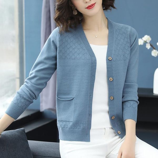 women's knits & tees spring and autumn loose knitted sweater floral cardigan short with v-neck coat thin women, White
women's knits & tees spring and autumn loose knitted sweater floral cardigan short with v-neck coat thin women, White