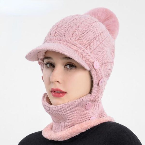 beanie/skull caps winter hats for women knit plus plush thicken bib siamese hat windproof scarf short brim pom bobble mask one piece, Blue;gray
beanie/skull caps winter hats for women knit plus plush thicken bib siamese hat windproof scarf short brim pom bobble mask one piece, Blue;gray