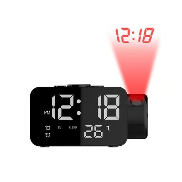 desk & table clocks multi-function led projection clock fm radio usb charging band temperature display snooze alarm paper box in black blue
desk & table clocks multi-function led projection clock fm radio usb charging band temperature display snooze alarm paper box in black blue