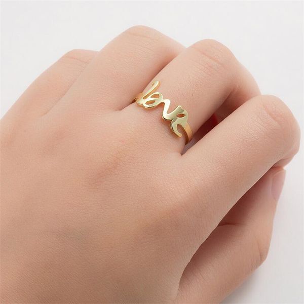 stainless steel love ring simple opening english letter ring boudoir men and women lovers bracelet, Silver
stainless steel love ring simple opening english letter ring boudoir men and women lovers bracelet, Silver