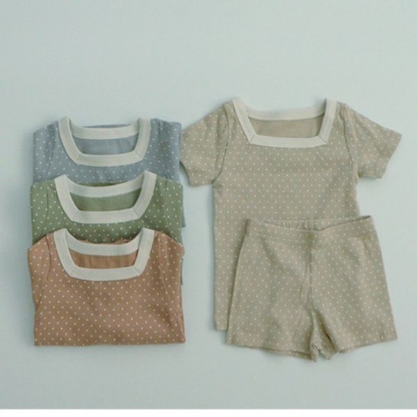 baby square collar jacket and shorts summer children dot short sleeve home suit 210515, White
baby square collar jacket and shorts summer children dot short sleeve home suit 210515, White