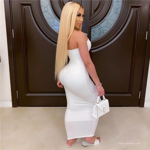 casual dresses strapless off shoulder long maxi dress 2021 women bodycon summer solid party sundress, Black;gray
casual dresses strapless off shoulder long maxi dress 2021 women bodycon summer solid party sundress, Black;gray