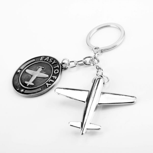 air plane pendant keychain keyrings easy to fly round dangle key chain tourim theme souvenir sky alliance aircrafe pilot gifts, Silver
air plane pendant keychain keyrings easy to fly round dangle key chain tourim theme souvenir sky alliance aircrafe pilot gifts, Silver