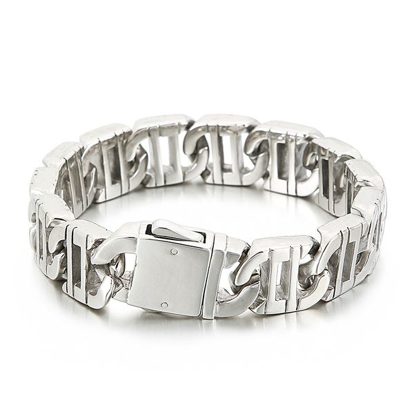 holiday gifts great gifts bling 15mm 8 inches stainless steel casting link chain bracelet mens women bangle 80g weight, Black
holiday gifts great gifts bling 15mm 8 inches stainless steel casting link chain bracelet mens women bangle 80g weight, Black