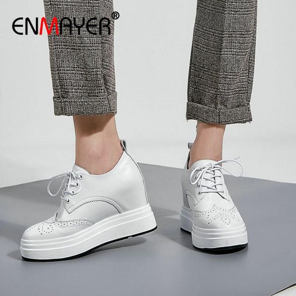 dress shoes enmayer 2021 genuine leather high heel increased internal lace-up leisure womens round toe casual women pumps 34-40, Black
dress shoes enmayer 2021 genuine leather high heel increased internal lace-up leisure womens round toe casual women pumps 34-40, Black