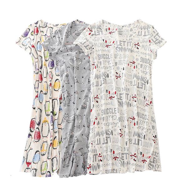 casual dresses summer new ladies sleepwear cute cartoon printed dress women comfort nightgown round neck short sleeve sweet female, Black;gray
casual dresses summer new ladies sleepwear cute cartoon printed dress women comfort nightgown round neck short sleeve sweet female, Black;gray