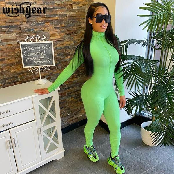 women's jumpsuits & rompers ribbed knitted bodycon jumpsuit turtleneck full sleeve 2021 women fitness slim front zipper long bodysuit s, Black;white
women's jumpsuits & rompers ribbed knitted bodycon jumpsuit turtleneck full sleeve 2021 women fitness slim front zipper long bodysuit s, Black;white