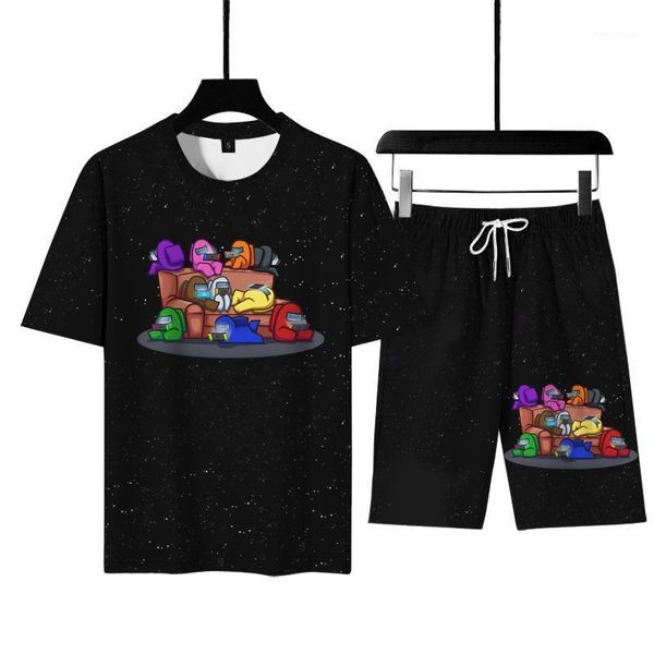 game t-shirt + shorts summer thin short sleeve suit 3d men's casual retro tracksuits, Gray
game t-shirt + shorts summer thin short sleeve suit 3d men's casual retro tracksuits, Gray
