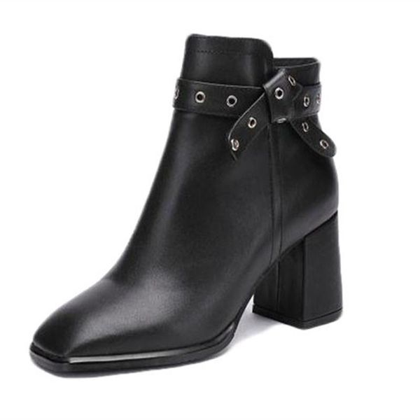 boots square toe thick heel short women british style soft sole mid-heel retro belt buckle ladies, Black
boots square toe thick heel short women british style soft sole mid-heel retro belt buckle ladies, Black