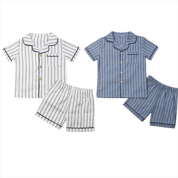 2 7y summer toddler kid boy homewear pajama sleepwear short sleeve single breasted shirts pants outfits, White
2 7y summer toddler kid boy homewear pajama sleepwear short sleeve single breasted shirts pants outfits, White