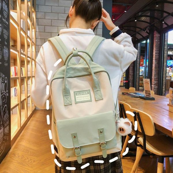 backpack lenlei 2021 nylon contrasting color student school bag fashion college style portable dual-purpose
backpack lenlei 2021 nylon contrasting color student school bag fashion college style portable dual-purpose