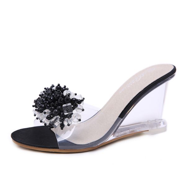 hokszvy 2021 new women slippers crystal high heels summer women's shoes buckle simple wedge sandals transparent clear shoes dsfwrw3r, Black
hokszvy 2021 new women slippers crystal high heels summer women's shoes buckle simple wedge sandals transparent clear shoes dsfwrw3r, Black