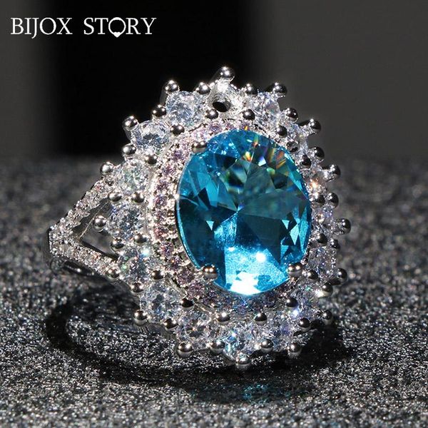 cluster rings bijox story elegant 925 sterling silver ring with oval shaped sapphire gemstones fine jewelry for women wedding party gift, Golden;silver
cluster rings bijox story elegant 925 sterling silver ring with oval shaped sapphire gemstones fine jewelry for women wedding party gift, Golden;silver