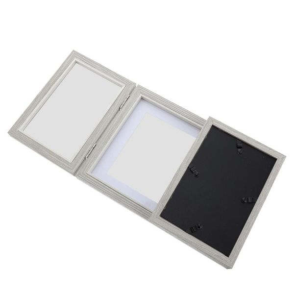 frames 1pc three picture wooden folding frame po deskdisplay
