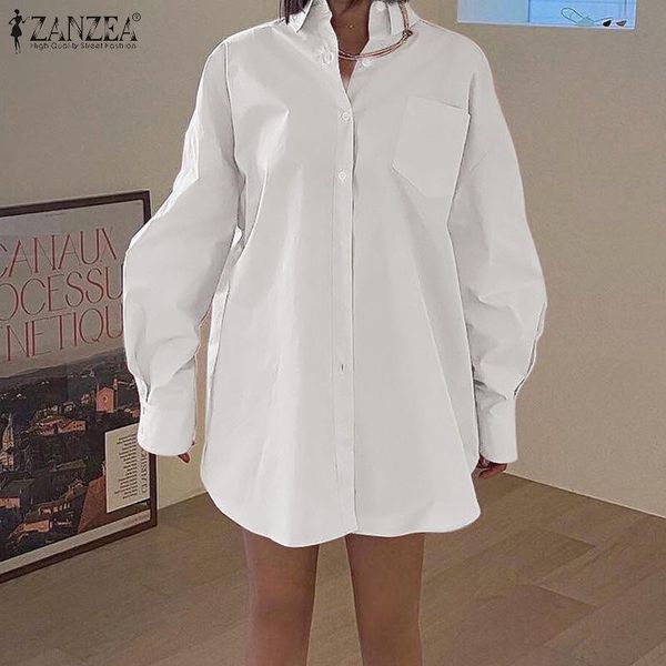 women's blouses & shirts zanzea women autumn korean style blusas ladies turn-down neck chemise long sleeve leisure loose elegant, White
women's blouses & shirts zanzea women autumn korean style blusas ladies turn-down neck chemise long sleeve leisure loose elegant, White