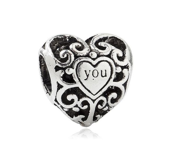 fits pandora bracelets 30pcs you heart charms beads silver charms bead for women diy european necklace jewelry, Black
fits pandora bracelets 30pcs you heart charms beads silver charms bead for women diy european necklace jewelry, Black