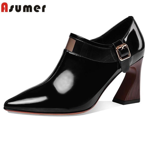 dress shoes asumer 2021 single women pumps genuine leather elegant ladies office fashion high heels, Black
dress shoes asumer 2021 single women pumps genuine leather elegant ladies office fashion high heels, Black