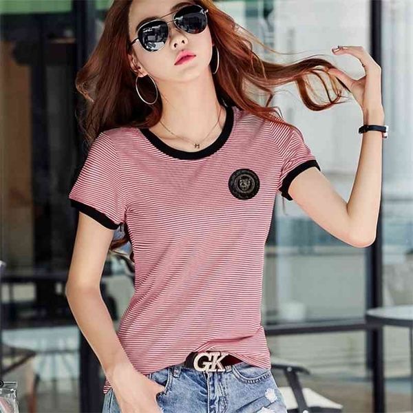 shintimes poleras mujer tshirt femme stripe female t shirt women cotton slim t-shirt woman summer casual camiseta feminina 210324, White
shintimes poleras mujer tshirt femme stripe female t shirt women cotton slim t-shirt woman summer casual camiseta feminina 210324, White