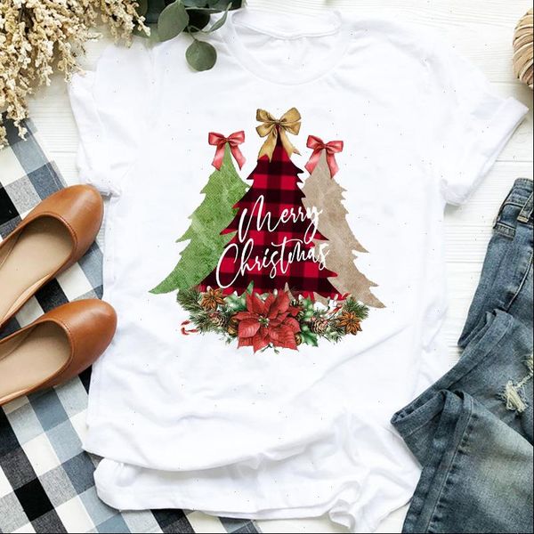 women plaid t shirt bow floral clothing winter holiday merry christmas clothes ladies graphic print tee tshirt female, White
women plaid t shirt bow floral clothing winter holiday merry christmas clothes ladies graphic print tee tshirt female, White