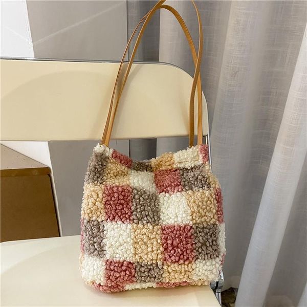 school bags women plush shoulder bag warm cloth fabric handbag soft canvas tote large capacity shopping cute grid book for ladies
school bags women plush shoulder bag warm cloth fabric handbag soft canvas tote large capacity shopping cute grid book for ladies
