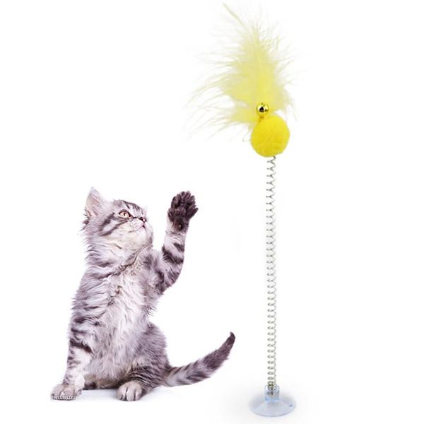cat toys 1pcs teaser wand suction spring bell faux feather toy funny interactive stick scratch
cat toys 1pcs teaser wand suction spring bell faux feather toy funny interactive stick scratch