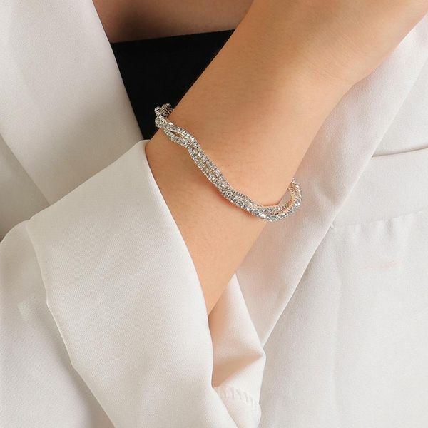 tennis fashion vintage bracelet for women personalized winding crystal with colored diamonds jewlery gift girlfriend, Golden;silver 
tennis fashion vintage bracelet for women personalized winding crystal with colored diamonds jewlery gift girlfriend, Golden;silver