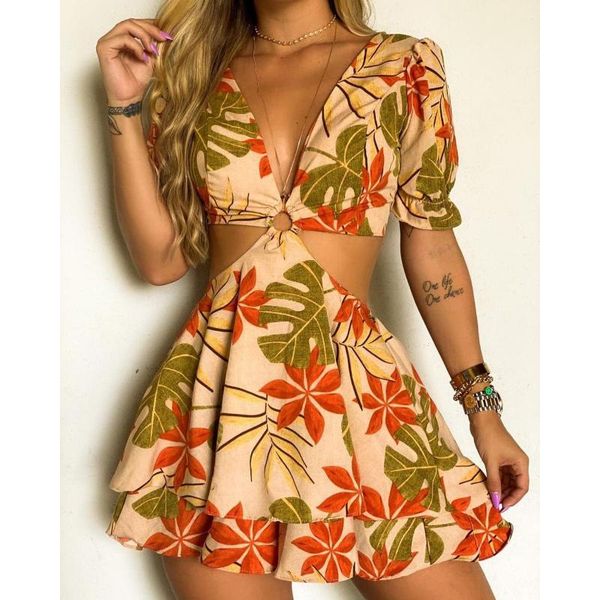 casual dresses o-ring short sleeve pleated chic elegant mini dress women deep v neck multicolor leaves print cut-out, Black;gray
casual dresses o-ring short sleeve pleated chic elegant mini dress women deep v neck multicolor leaves print cut-out, Black;gray