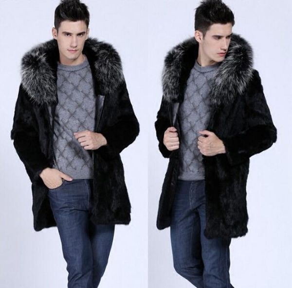men's fur & faux hooded mink leather jacket mens warm coat men loose jackets winter autumn thicken fashion, Black
men's fur & faux hooded mink leather jacket mens warm coat men loose jackets winter autumn thicken fashion, Black