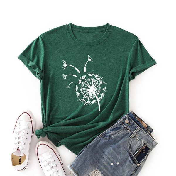 women's t-shirt woman short sleeve colored graphic tees summer female shirts for women dandelion plant wildflower top, White
women's t-shirt woman short sleeve colored graphic tees summer female shirts for women dandelion plant wildflower top, White