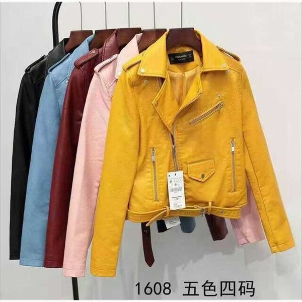 2020 spring and autumn women's wear model slim short lapel long sleeve pu leather coat jacket women's fashion, Black;brown
2020 spring and autumn women's wear model slim short lapel long sleeve pu leather coat jacket women's fashion, Black;brown