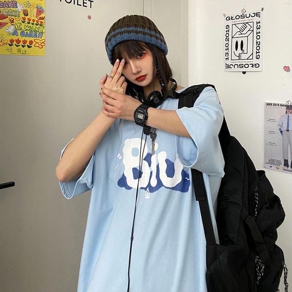 women's t-shirt 2021 summer hip-hop style retro letter printing loose female short-sleeved couple suit, White
women's t-shirt 2021 summer hip-hop style retro letter printing loose female short-sleeved couple suit, White