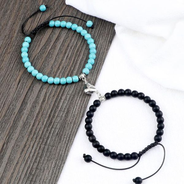 beaded, strands 2pcs/set 6mm heart shape magnet braided bracelet malachite polish natural beads bangles jewelry women handmade wrist pulsera, Black
beaded, strands 2pcs/set 6mm heart shape magnet braided bracelet malachite polish natural beads bangles jewelry women handmade wrist pulsera, Black