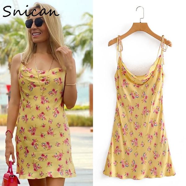 casual dresses snican yellow floral print sphagetti strap suspender summer party club mini sukienki letnie 2021 women, Black;gray
casual dresses snican yellow floral print sphagetti strap suspender summer party club mini sukienki letnie 2021 women, Black;gray