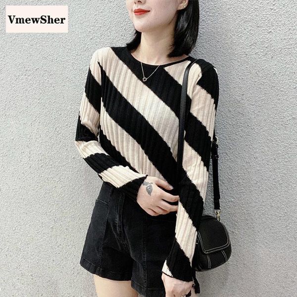 women's sweaters vmewsher stripe women sweater fall winter knitted elastic pullover slim long sleeve o-neck thread lady elegant jumper, White;black
women's sweaters vmewsher stripe women sweater fall winter knitted elastic pullover slim long sleeve o-neck thread lady elegant jumper, White;black