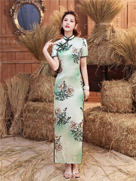 novelty women long cotton cheongsam dresses slim print floral mandarin collar qipao formal banquet straight skirt oversize ethnic clothing, Red
novelty women long cotton cheongsam dresses slim print floral mandarin collar qipao formal banquet straight skirt oversize ethnic clothing, Red
