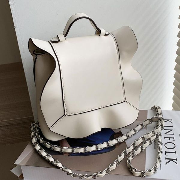 backpack style flounces design women backpacks mini chain female shoulder bag pu leather schoolbag bagpack for girls ladies totes
backpack style flounces design women backpacks mini chain female shoulder bag pu leather schoolbag bagpack for girls ladies totes