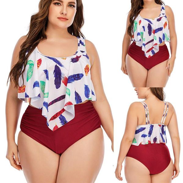 women's swimwear women plus size high waist print casual swimsuit summer camis two pieces bikini set matching swimsuiit bathing suit, White;black
women's swimwear women plus size high waist print casual swimsuit summer camis two pieces bikini set matching swimsuiit bathing suit, White;black