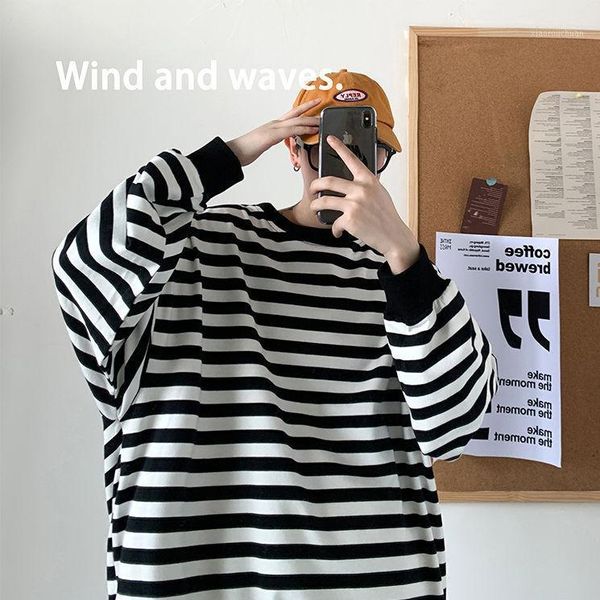men's hoodies & sweatshirts autumn and winter plush striped round neck sweater korean fashion couple loose versatile casual bottom coat, Black
men's hoodies & sweatshirts autumn and winter plush striped round neck sweater korean fashion couple loose versatile casual bottom coat, Black