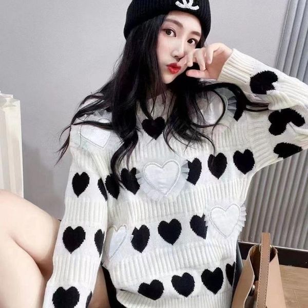 women's sweaters 2021 autumn and winter bottoming shirt is trendy loose fashion all-match pullover sweater outer wear, White;black
women's sweaters 2021 autumn and winter bottoming shirt is trendy loose fashion all-match pullover sweater outer wear, White;black
