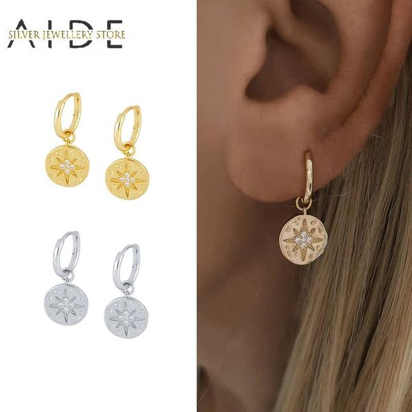 hoop & huggie aide retro round coin disc earrings for women trendy anise star carved pierced earings jewelry pendientes plata 925, Golden;silver
hoop & huggie aide retro round coin disc earrings for women trendy anise star carved pierced earings jewelry pendientes plata 925, Golden;silver