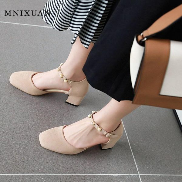 dress shoes mnixuan women pumps spring 2021 square toe suede high heels ankle female fashion pearls buckle casual ladies size 43, Black
dress shoes mnixuan women pumps spring 2021 square toe suede high heels ankle female fashion pearls buckle casual ladies size 43, Black