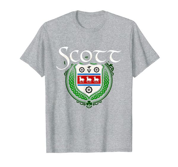 scott surname irish last name scott family crest t-shirt, White;black
scott surname irish last name scott family crest t-shirt, White;black