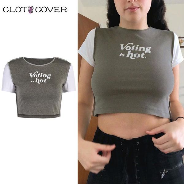 women's t-shirt spring o neck short sleeved letter print slim casual tees patchwork college female crop streetwear girl, White
women's t-shirt spring o neck short sleeved letter print slim casual tees patchwork college female crop streetwear girl, White