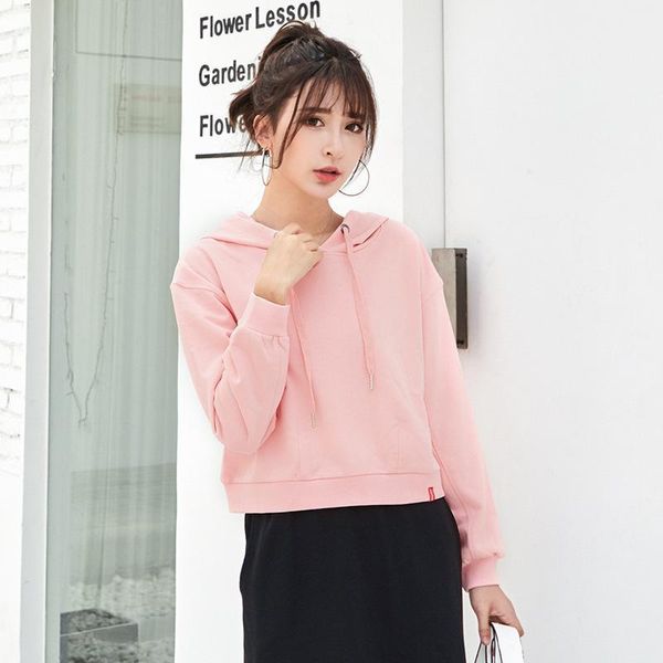 women's hoodies & sweatshirts 2021 autumn korean street fashion women long sleeves solid color hooded sweatshirt short pullovers moleto, Black
women's hoodies & sweatshirts 2021 autumn korean street fashion women long sleeves solid color hooded sweatshirt short pullovers moleto, Black